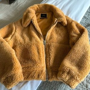 Urban Outfitters Sherpa Jacket Beige/Brown